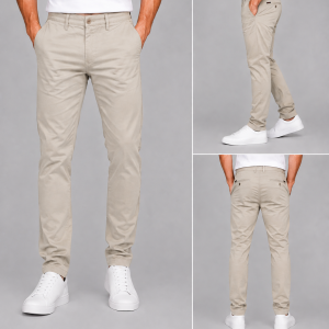 Hugo Boss Twill Pant - Cream